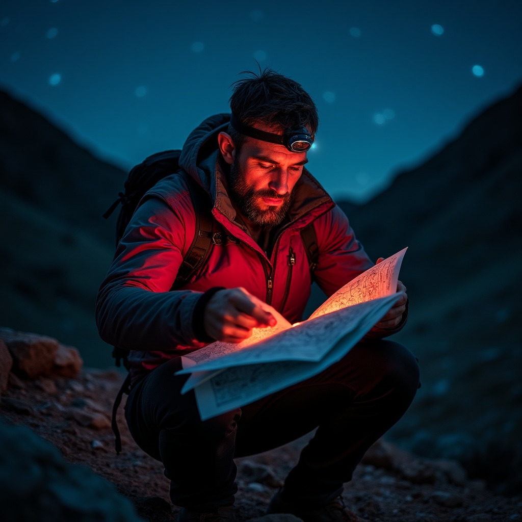 David Mora, formador de técnicas de campo y supervivencia nocturna, en entorno natural con cielo estrellado de fondo